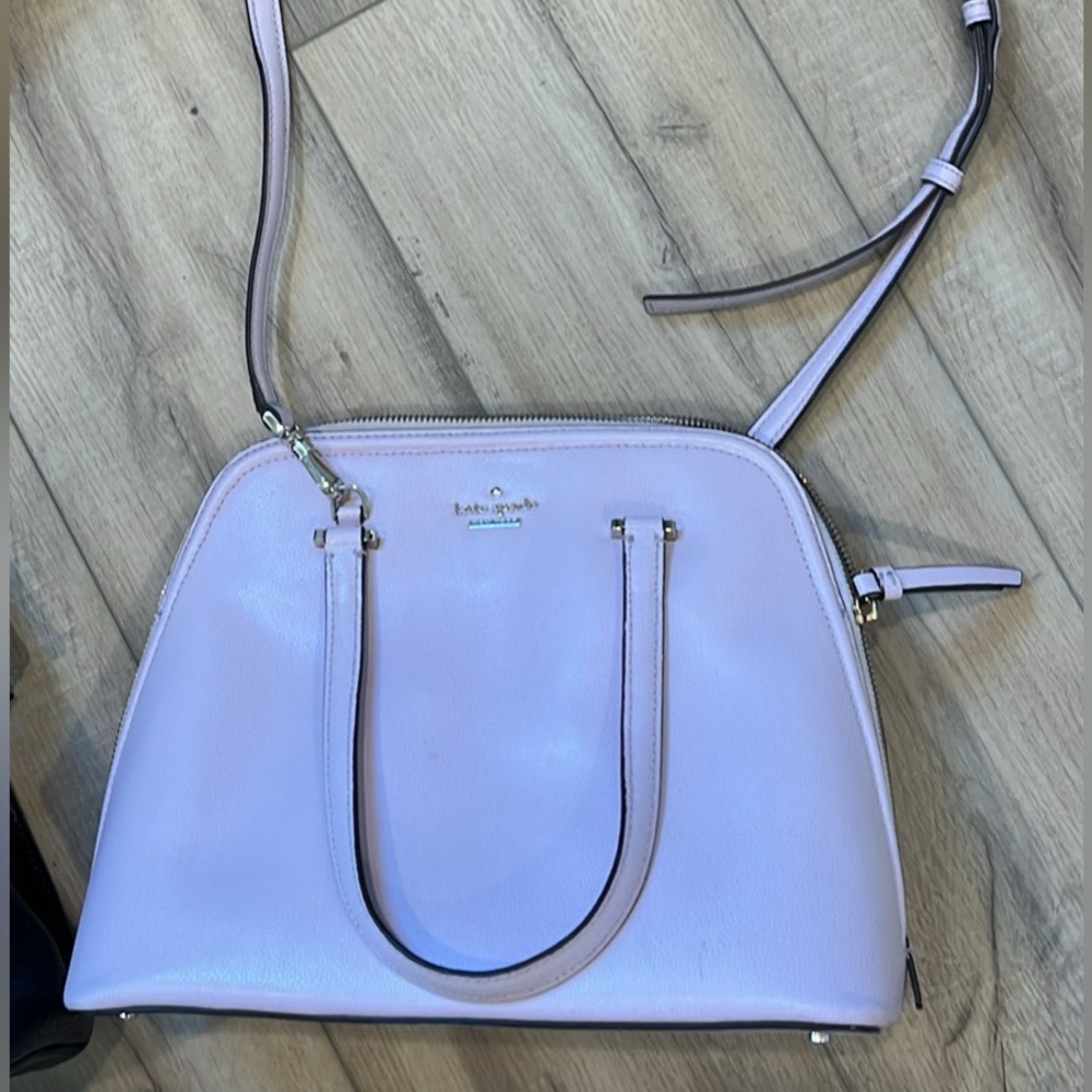 kate spade Pale Pink Leather Dome Crossbody Bag
